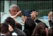 Le pape acclam par les fidles le 14 septembre 2008  Lourdes (© AFP - Lionel Bonaventure)