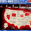 Primaires américaines : Clinton et McCain remportent de précieuses victoires - Graphique Interactif © AFP